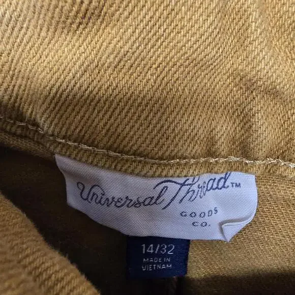 Universal Thread Women's Mustard Yellow Wide Leg Pants Size 14/32 - Picture 2 of 6